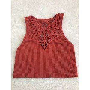 Seamless Crochet Detail Crop Top